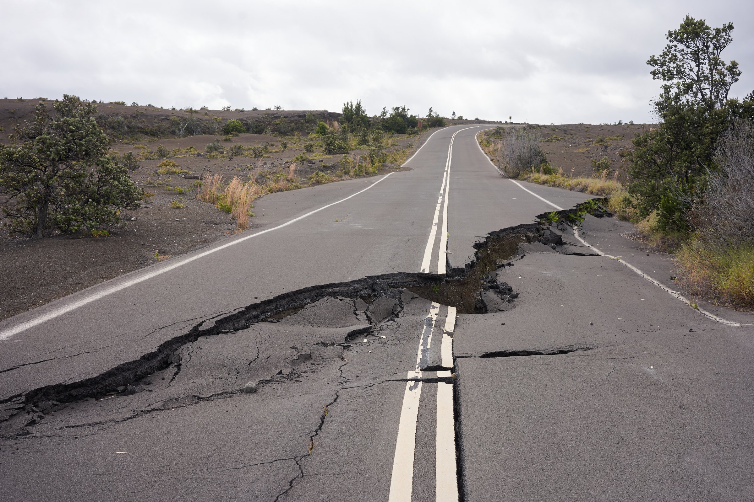 Road Damaged by Earthquakes